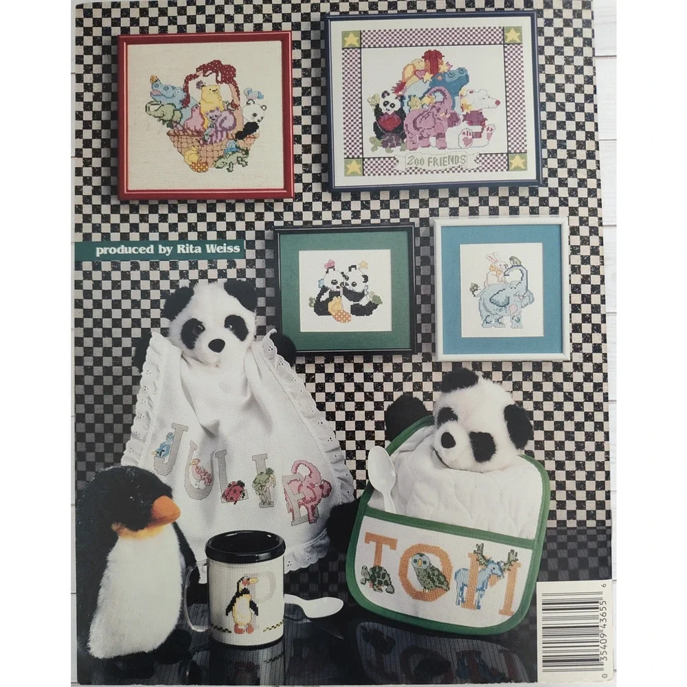 Fantanimals Alphabet, Bears, Animals, Panda, Bunny, Fox Cross Stitch Pattern